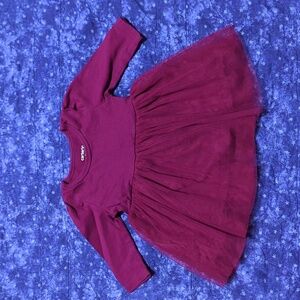 Carter's MAROON dress tulle 0-3m